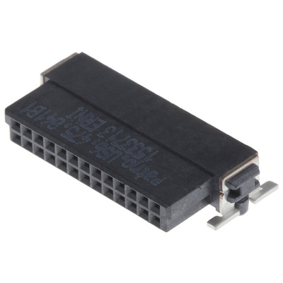 ERNI SMC Series Right Angle Surface Mount PCB Socket, 26-Contact, 2-Row, 1.27mm Pitch, Solder Termination