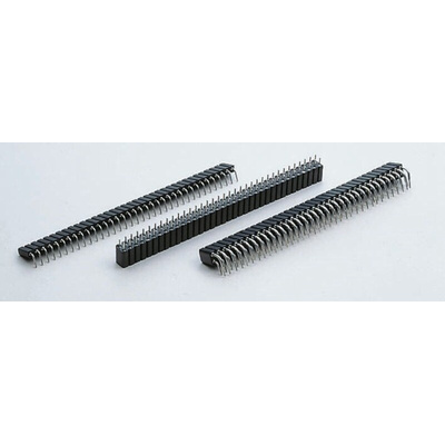 E-TEC Straight Through Hole Mount PCB Socket, 72-Contact, 2-Row, 2.54mm Pitch, Solder Termination