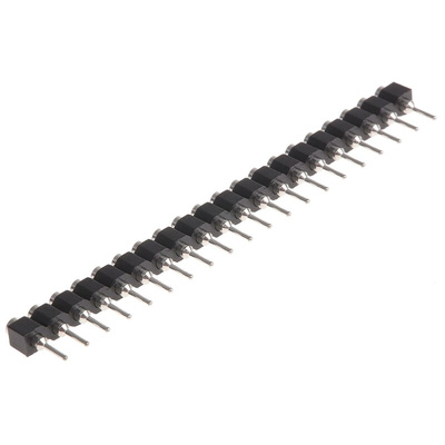 E-TEC SIB Series Straight Through Hole Mount PCB Socket, 20-Contact, 1-Row, 2.54mm Pitch, Solder Termination