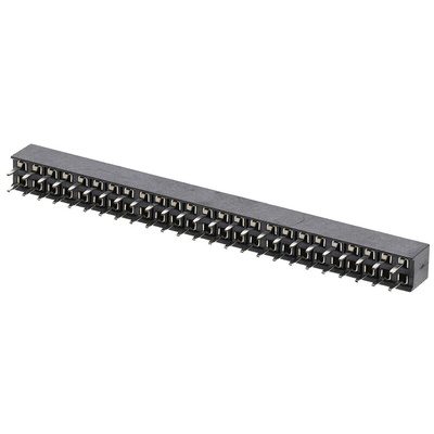 HARWIN Straight Through Hole Mount PCB Socket, 50-Contact, 2-Row, 2mm Pitch, Solder Termination