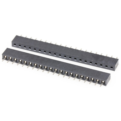 HARWIN Straight Through Hole Mount PCB Socket, 20-Contact, 1-Row, 2mm Pitch, Solder Termination