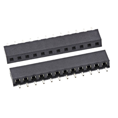 HARWIN Straight Through Hole Mount PCB Socket, 12-Contact, 1-Row, 2mm Pitch, Solder Termination