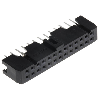 Hirose HIF3FB Series Straight Through Hole Mount PCB Socket, 26-Contact, 2-Row, 2.54mm Pitch, Solder Termination