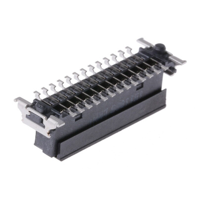 ERNI SMC Series Straight Surface Mount PCB Socket, 26-Contact, 2-Row, 1.27mm Pitch, Solder Termination