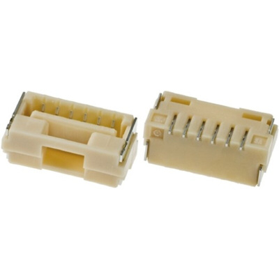 Molex CLIK-Mate Series Straight Surface Mount PCB Socket, 6-Contact, 1-Row, 1.25mm Pitch, Solder Termination