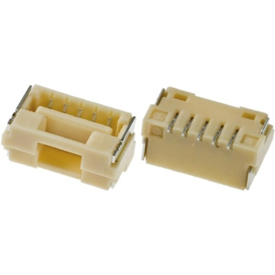 Molex CLIK-Mate Series Straight Surface Mount PCB Socket, 5-Contact, 1-Row, 1.25mm Pitch, Solder Termination