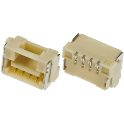 Molex CLIK-Mate Series Right Angle Surface Mount PCB Socket, 4-Contact, 1-Row, 1.25mm Pitch, Solder Termination