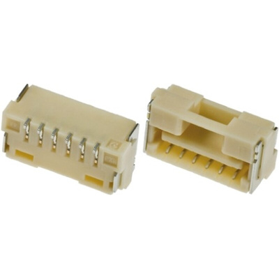 Molex CLIK-Mate Series Right Angle Surface Mount PCB Socket, 6-Contact, 1-Row, 1.25mm Pitch, Solder Termination