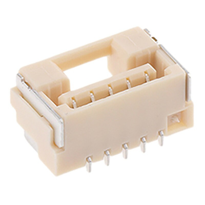 Molex CLIK-Mate Series Right Angle Surface Mount PCB Socket, 5-Contact, 1-Row, 1.25mm Pitch, Solder Termination
