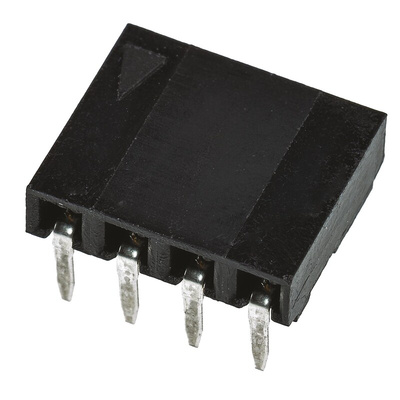 Molex C-Grid Series Right Angle Through Hole Mount PCB Socket, 4-Contact, 1-Row, 2.54mm Pitch, Solder Termination