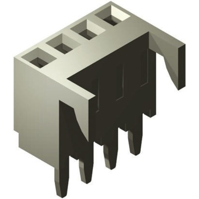 Molex KK 254 Series Straight Through Hole Mount PCB Socket, 4-Contact, 1-Row, 2.54mm Pitch, Solder Termination