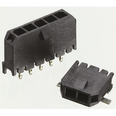 Molex Micro-Fit 3.0 Series Straight Through Hole Mount PCB Socket, 6-Contact, 1-Row, 3mm Pitch, Solder Termination