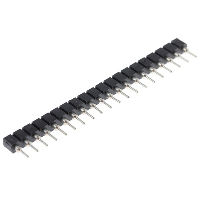 ASSMANN WSW AW 127 Series Straight Through Hole Mount PCB Socket, 20-Contact, 1-Row, 2.54mm Pitch, Solder Termination