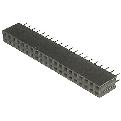 ASSMANN WSW Straight Through Hole Mount PCB Socket, 20-Contact, 2-Row, 2.54mm Pitch, Solder Termination