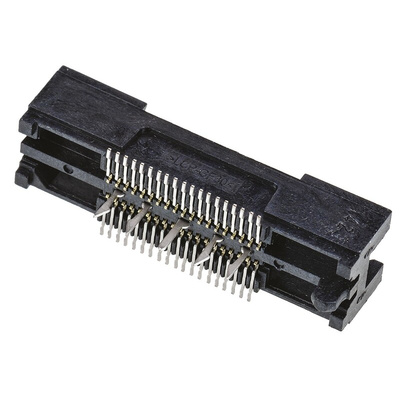 TE Connectivity MICTOR Series Straight Surface Mount PCB Socket, 38-Contact, 2-Row, 0.64mm Pitch, Solder Termination