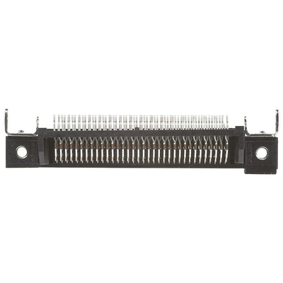 TE Connectivity CHAMP Series Right Angle Through Hole Mount PCB Socket, 68-Contact, 1.6mm Pitch, Solder Termination