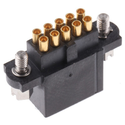 HARWIN Datamate J-Tek Series Straight Panel Mount PCB Socket, 10-Contact, 2-Row, 2mm Pitch, Crimp Termination