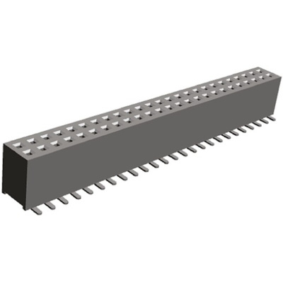 HARWIN Straight Surface Mount PCB Socket, 50-Contact, 2-Row, 1.27mm Pitch, Solder Termination