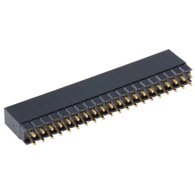 HARWIN Straight Through Hole Mount PCB Socket, 40-Contact, 2-Row, 2.54mm Pitch, Solder Termination