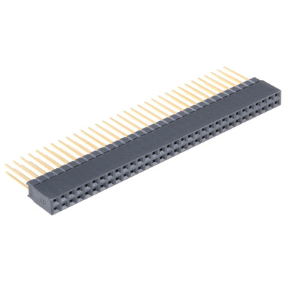 HARWIN Straight Through Hole Mount PCB Socket, 64-Contact, 2-Row, 2.54mm Pitch, Solder Termination