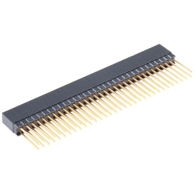 HARWIN Straight Through Hole Mount PCB Socket, 64-Contact, 2-Row, 2.54mm Pitch, Solder Termination
