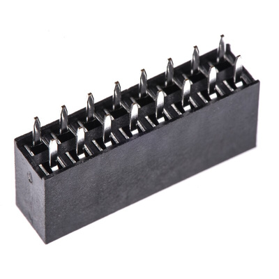 HARWIN Straight Through Hole Mount PCB Socket, 16-Contact, 2-Row, 2.54mm Pitch, Solder Termination