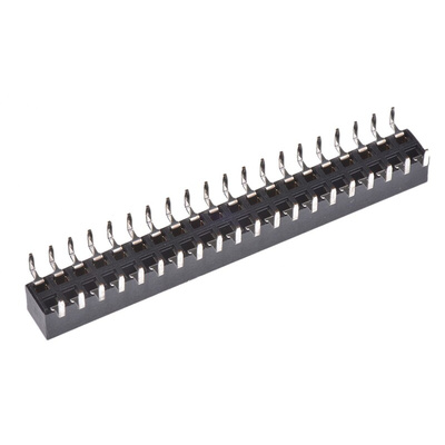 HARWIN Straight Through Hole Mount PCB Socket, 40-Contact, 2-Row, 2.54mm Pitch, Solder Termination