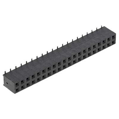 HARWIN Straight Surface Mount PCB Socket, 40-Contact, 2-Row, 2.54mm Pitch, Solder Termination