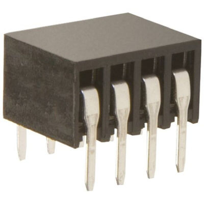 HARWIN Right Angle Through Hole Mount PCB Socket, 8-Contact, 2-Row, 2.54mm Pitch, Solder Termination