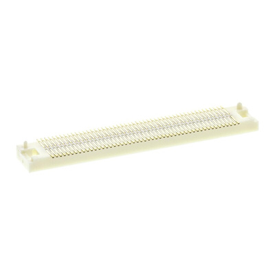 Hirose FX8 Series Straight Surface Mount PCB Socket, 100-Contact, 2-Row, 0.6mm Pitch, Solder Termination