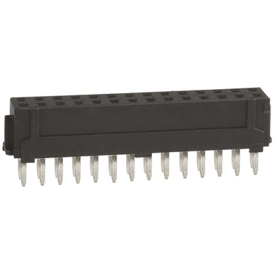 Hirose DF11 Series Straight Through Hole Mount PCB Socket, 28-Contact, 2-Row, 2.0mm Pitch, Solder Termination