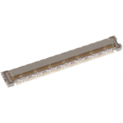 Hirose FX10 Series Straight Surface Mount PCB Socket, 140-Contact, 2-Row, 0.5mm Pitch, Solder Termination