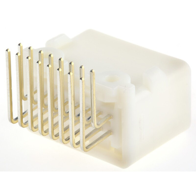TE Connectivity MULTILOCK 025 Series Right Angle Through Hole Mount PCB Socket, 16-Contact, 2-Row, 2.2mm Pitch, Solder
