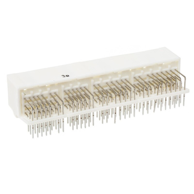 TE Connectivity MULTILOCK 040 III Series Right Angle Through Hole Mount PCB Socket, 94-Contact, 2-Row, Solder