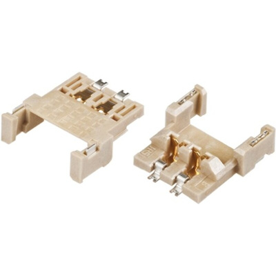 Hirose DF59 Series Straight Surface Mount PCB Socket, 2-Contact, 1-Row, 2mm Pitch, Solder Termination