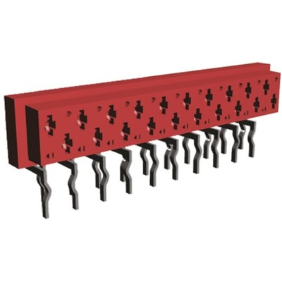 TE Connectivity Micro-MaTch Series Right Angle Through Hole Mount PCB Socket, 20-Contact, 2-Row, 2.54mm Pitch, Solder