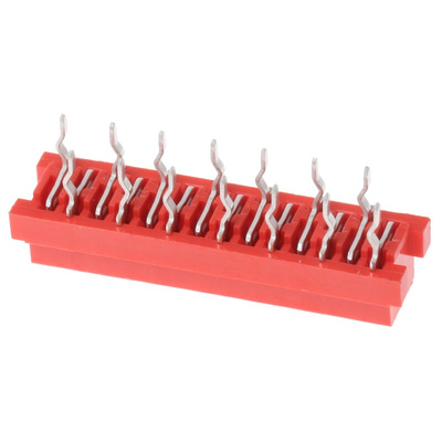 TE Connectivity Micro-MaTch Series Straight Through Hole Mount PCB Socket, 14-Contact, 2-Row, 2.54mm Pitch, Solder