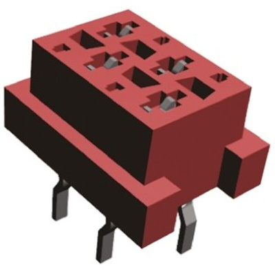TE Connectivity Micro-MaTch Series Straight Through Hole Mount PCB Socket, 4-Contact, 2-Row, 2.54mm Pitch, Solder