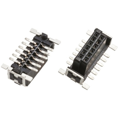 Harting Har-Flex Series Straight Surface Mount PCB Socket, 12-Contact, 2-Row, 1.27mm Pitch, Solder Termination