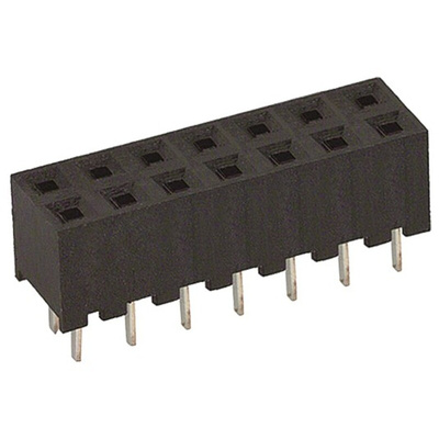 Hirose A3C Series Straight Through Hole Mount PCB Socket, 14-Contact, 2-Row, 2mm Pitch, Solder Termination