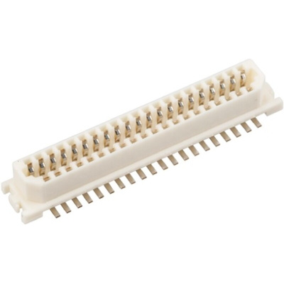 Hirose DF9 Series Straight Surface Mount PCB Socket, 41-Contact, 2-Row, 1mm Pitch, Solder Termination