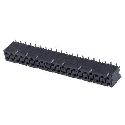 Samtec SSM Series Straight Surface Mount PCB Socket, 40-Contact, 2-Row, 2.54mm Pitch, Solder Termination
