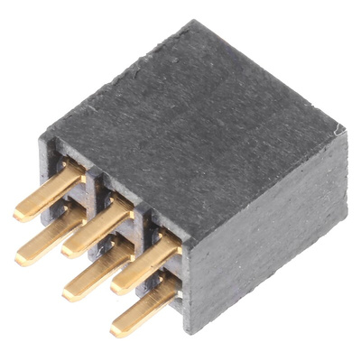 Samtec SSW Series Straight Through Hole Mount PCB Socket, 6-Contact, 2-Row, 2.54mm Pitch, Solder Termination