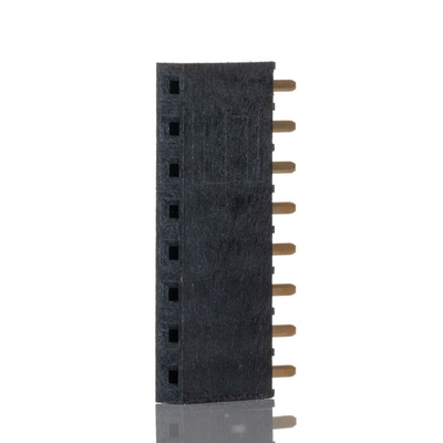 Samtec SSW Series Straight Through Hole Mount PCB Socket, 8-Contact, 1-Row, 2.54mm Pitch, Solder Termination