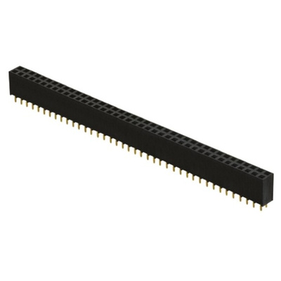 Samtec SSW Series Straight Through Hole Mount PCB Socket, 100-Contact, 2-Row, 2.54mm Pitch, Solder Termination
