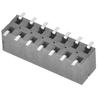 Samtec TLE Series Straight Surface Mount PCB Socket, 14-Contact, 2-Row, 2mm Pitch, Solder Termination