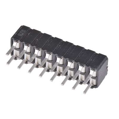 Samtec CES Series Straight Through Hole Mount PCB Socket, 16-Contact, 2-Row, 2.54mm Pitch, Through Hole Termination
