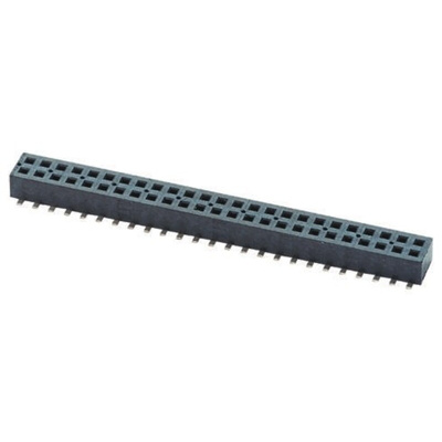 Samtec CLP Series Straight Surface Mount PCB Socket, 10-Contact, 2-Row, 1.27mm Pitch, Solder Termination