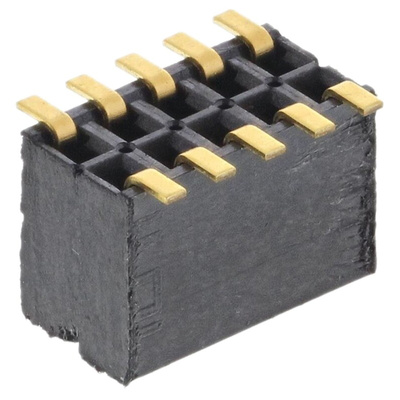 Samtec FLE Series Straight Surface Mount PCB Socket, 10-Contact, 2-Row, 1.27mm Pitch, SMT Termination