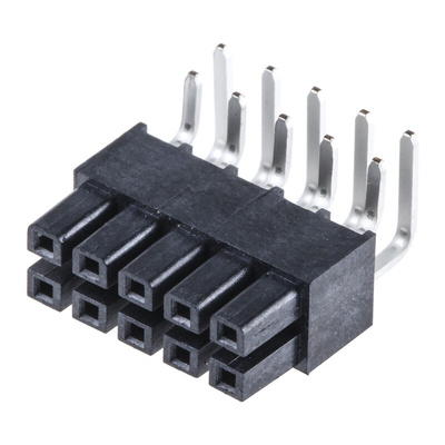 Samtec IPS1 Series Right Angle Surface Mount PCB Socket, 10-Contact, 2-Row, 2.54mm Pitch, Through Hole Termination